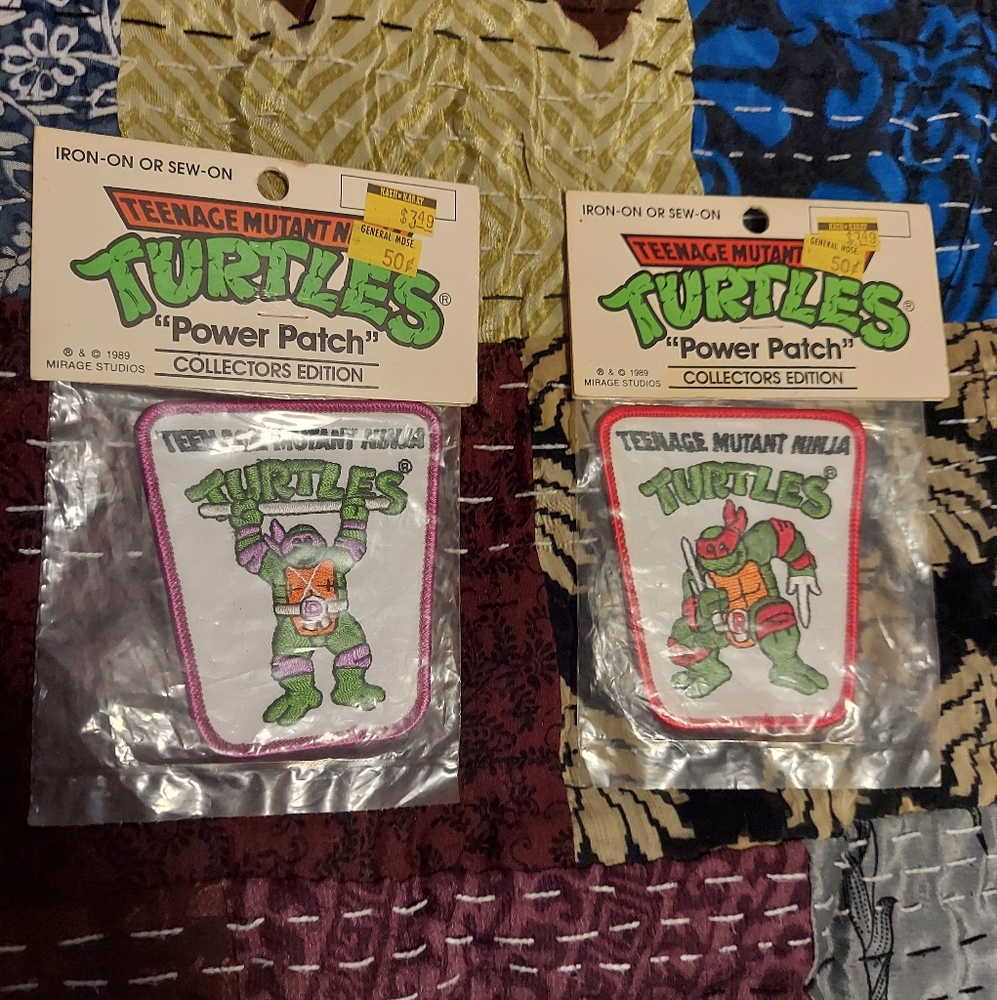 BRAND NEW VINTAGE Teenage Mutant Ninja Turtles Power Patches
